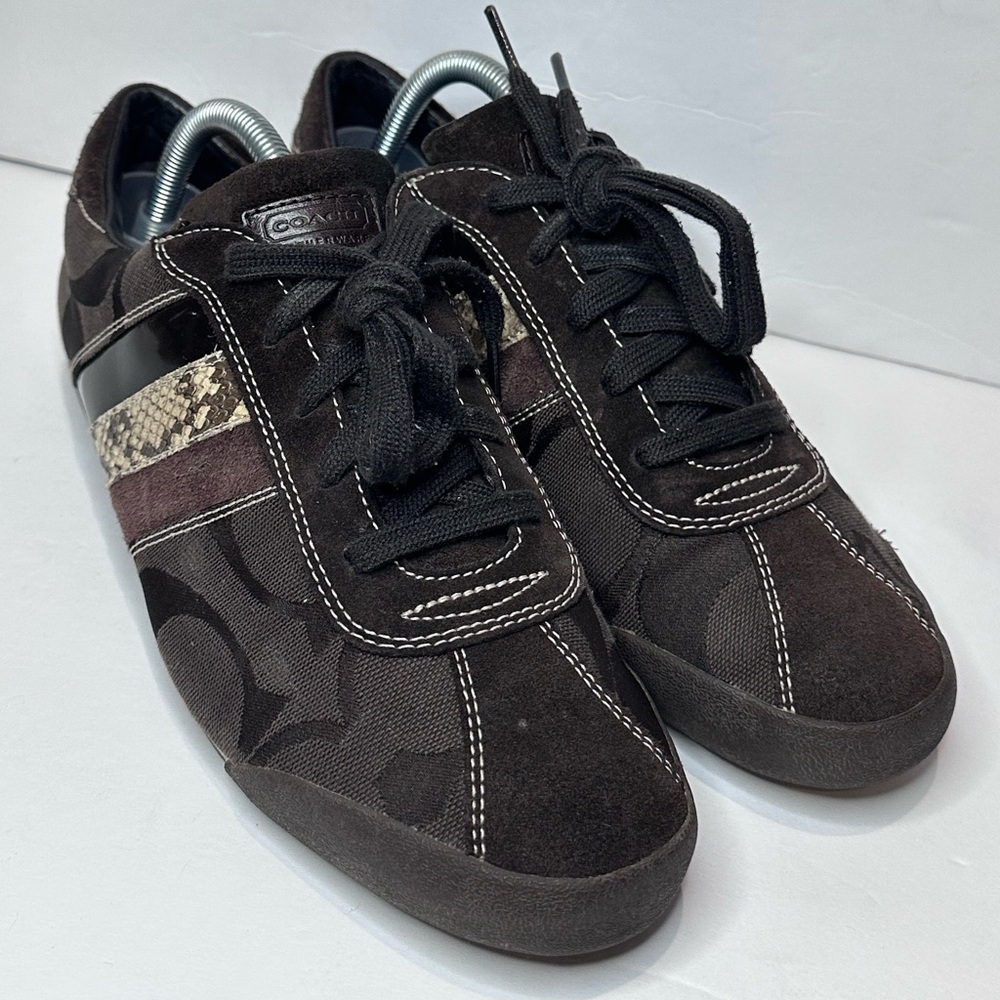 Coach Black and Brown Retro Sneakers - Picture 5 of 6